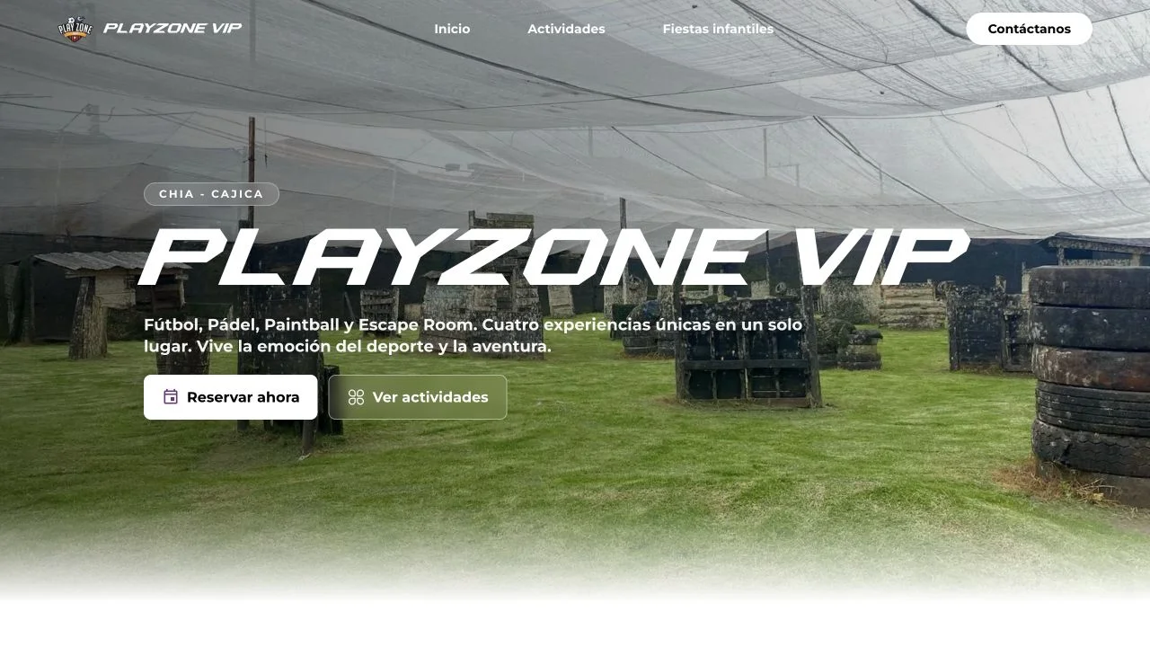 PlayZone VIP: commercial website